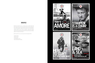 Roosevelt had already been open a few months before we started working with
them. Shortly after their launch, they realized their brand wasn’t cohesive with
their promotional materials. They were having an identity crisis. We took Roosevelt’s
concept and polished their branding and art direction in aims to move the brand
collectively forward. As part of Group 933 Roosevelt’s individual brand identity
remained the focus. We have worked with Group 933 on brand consistency, marketing
materials, menu design and print assets.
Roosevelt remains one of our clients today, and we love working with them.
| Strategic Planning
| Account Servicing
| Creative Services
| Digital Marketing Services
| Events, Sponsorship & Promotions
ROOSEVELT
January 2014 – Present
 