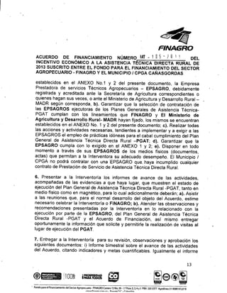 Acuerdo de financiamiento con Finagro para asistencia técnica directa rural en Cañasgordas