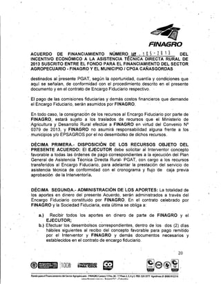 Acuerdo de financiamiento con Finagro para asistencia técnica directa rural en Cañasgordas