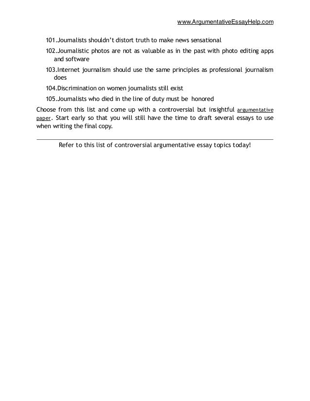 Outstanding Argumentative Essay Topics – blogger.com controversial argument essay topics