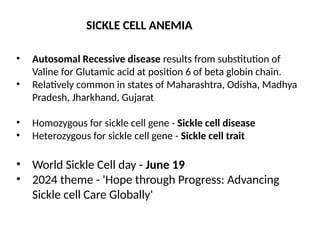 105 Hemolytic anemia-1 thalassemia and sickle cell anemia | PPTX