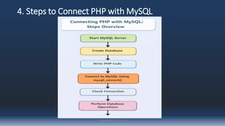 4. Steps to Connect PHP with MySQL
Prepared By: Kale J. N.
 