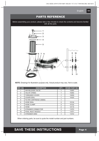 Krystal Clear Model 637R filter Pump 