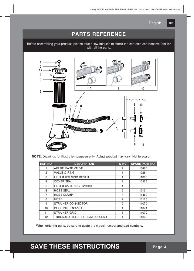 Crystal Clear pool pump model 637R Manual