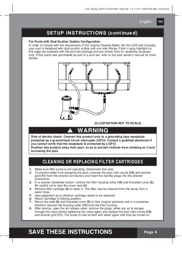 Crystal Clear Pool Pump Model 637r Manual