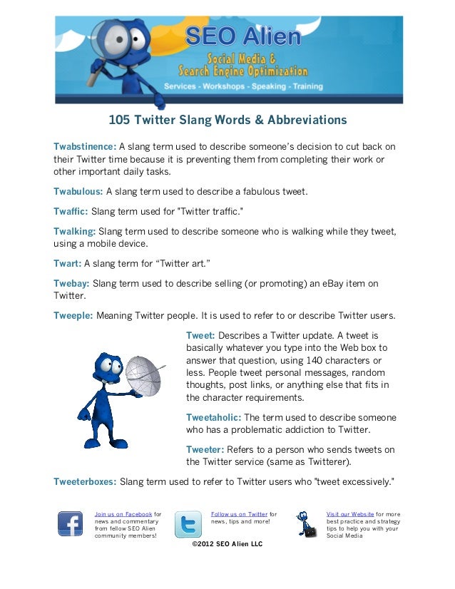 105 Twitter Slang Words & Abbreviations