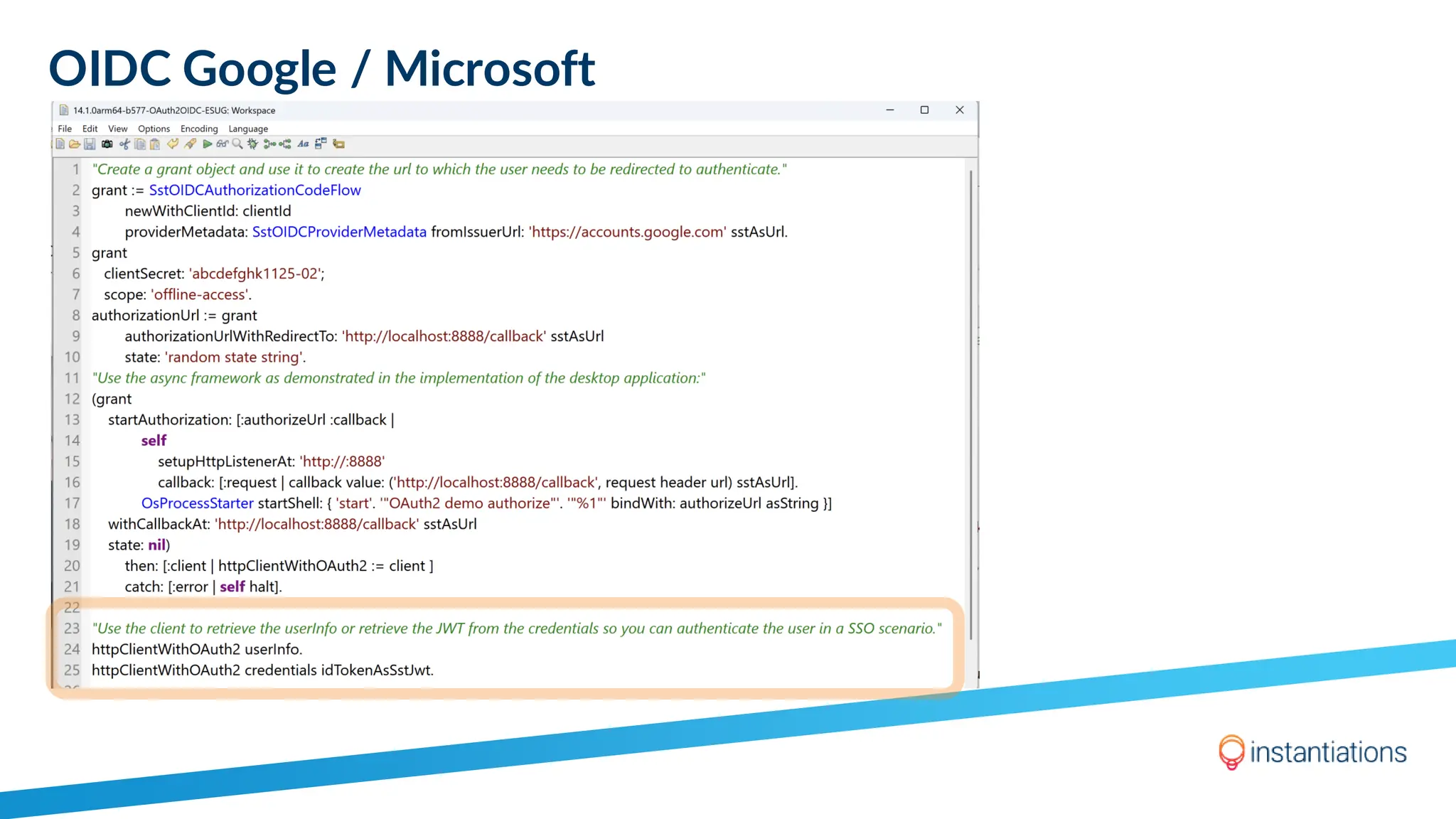 OIDC Google / Microsoft
 