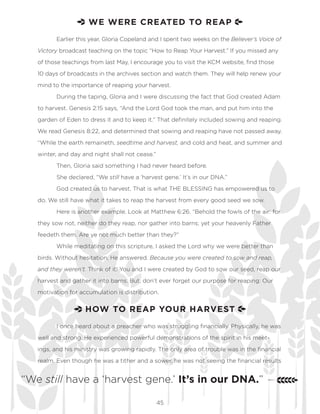 106043 how to reap your harvest study notes | PDF