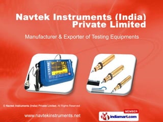 Manufacturer & Exporter of Testing Equipments
 