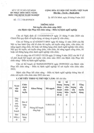 1061-TB-BVPHCN (TCCB-2022) xét tuyển viên chức năm 2022 của BV PHCN-ĐTBNN.pdf