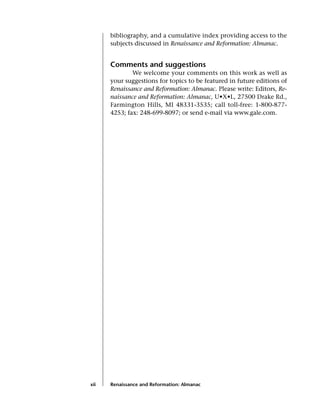Renaissance And Reformation Almanac Volume 2 Peggy Saari Aaron Saari | PDF