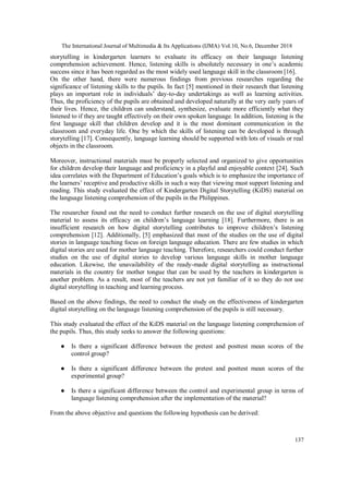 THE EFFECTIVENESS OF DIGITAL STORYTELLING ON LANGUAGE LISTENING ...