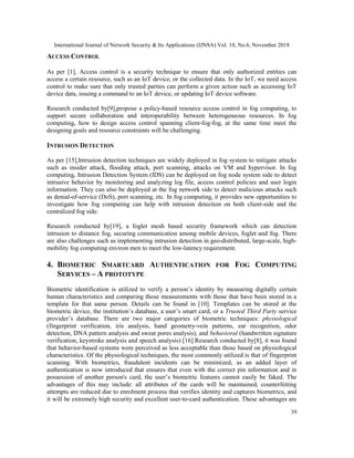 BIOMETRIC SMARTCARD AUTHENTICATION FOR FOG COMPUTING | PDF