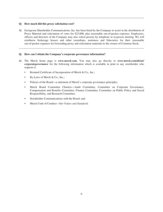 merck Proxy Statements2008
