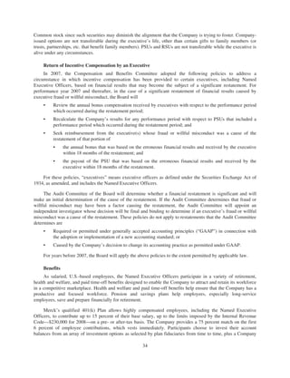 merck Proxy Statements2008