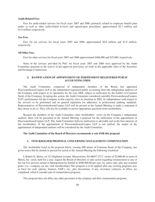 merck Proxy Statements2008