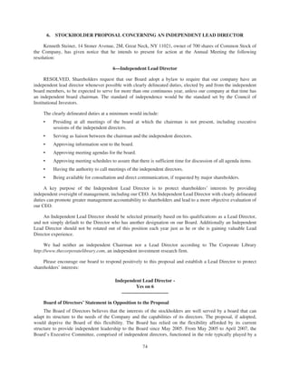 merck Proxy Statements2008