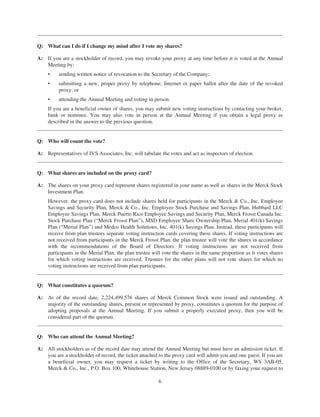 merck Proxy Statements2004