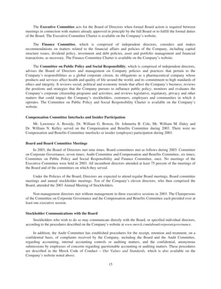 merck Proxy Statements2004
