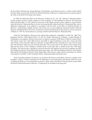 merck Proxy Statements2004