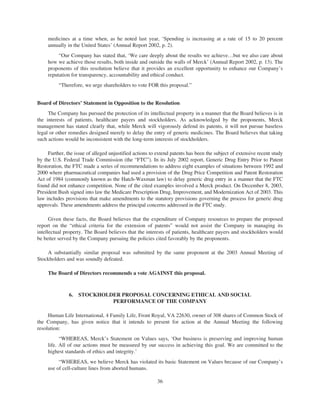 merck Proxy Statements2004