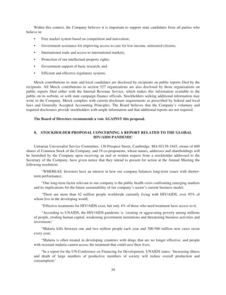 merck Proxy Statements2004