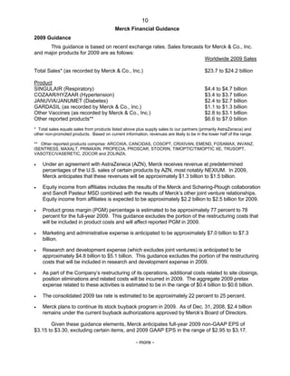 merck » 	4Q08 Earnings Release