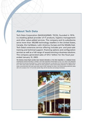 tech data  Annual report 2003