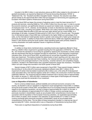 tech data  Annual report 2003