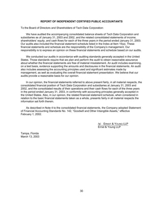 tech data  Annual report 2003