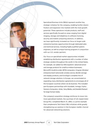 tech data  Annual report 2003