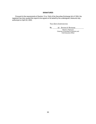 tech data  Annual report 2003