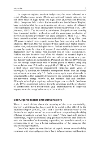 Shape Erik Rees Pdf Sustainable Management Of Soil Organic Matter First R M Rees | PDF