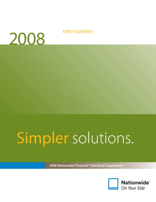 2008 Nationwide Financial® Statistical Supplement
FIRST QUARTER
 