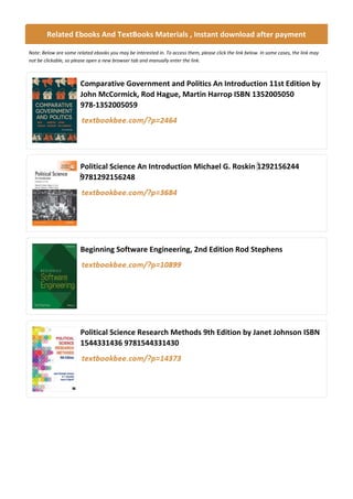 Political Science Net Ebook Comprehensive Guide to Political Science: Comparative Government and ...