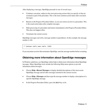 Openedge Development Progress 4gl Handbook John Sadd | PDF