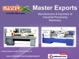 Manufacturers & Exporters of Industrial Processing  Machinery 