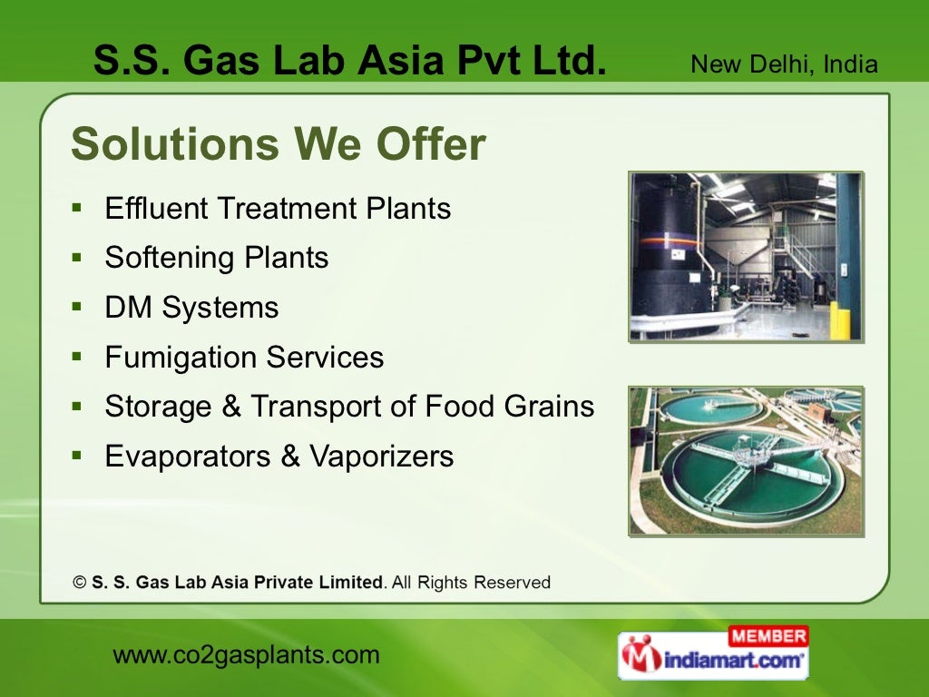 Co2 Gas Plants by S. S. Gas Lab Asia Private Limited Delhi Delhi