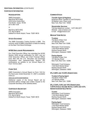 AMR Annual Report 2007