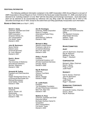 AMR Annual Report 2006