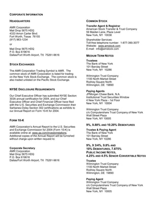 AMR Annual Report 2004