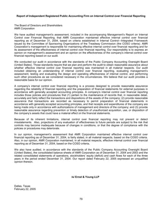 AMR Annual Report 2004