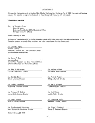 AMR Annual Report 2004