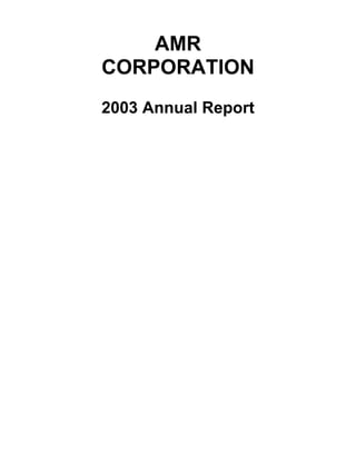 AMR Annual Report 2003