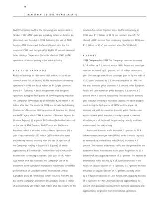 AMR Annual Report 1999