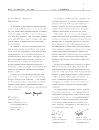 AMR Annual Report 1999