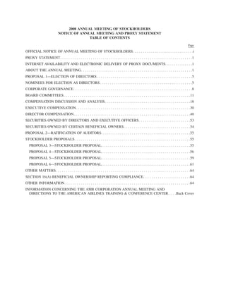 AMR 2008 Proxy Statement
