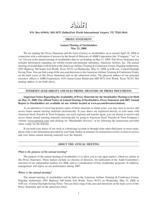 AMR 2008 Proxy Statement