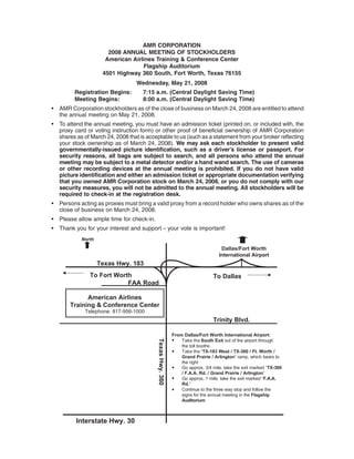 AMR 2008 Proxy Statement