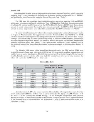 AMR 	2005 Proxy Statement